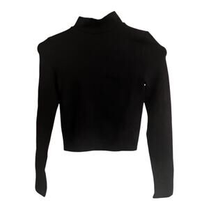 ANWND Womens  Long Sleeve Shirt Sweater Size Small Color Black Soft